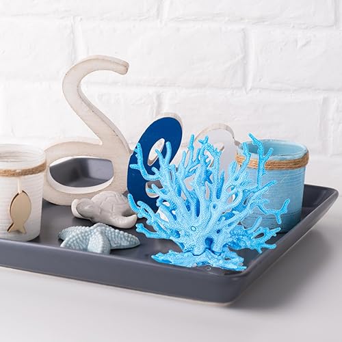 Miniatura 5 de TOPZEA Paquete de 4 decoraciones artificiales de coral para acuario, arrecife de coral sintético de plástico, lindas decoraciones para pecera,