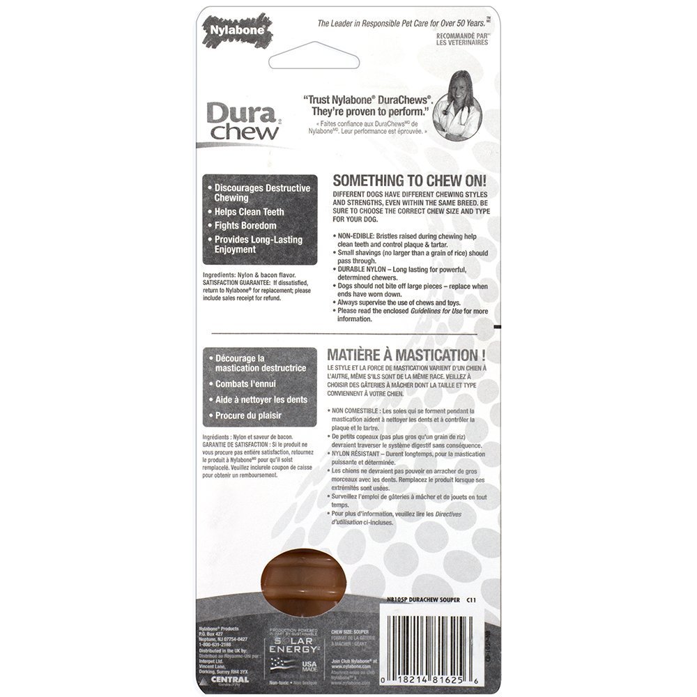 Nylabone Dura-Kau-Souper mit Speck-Geschmack, 4 Stück