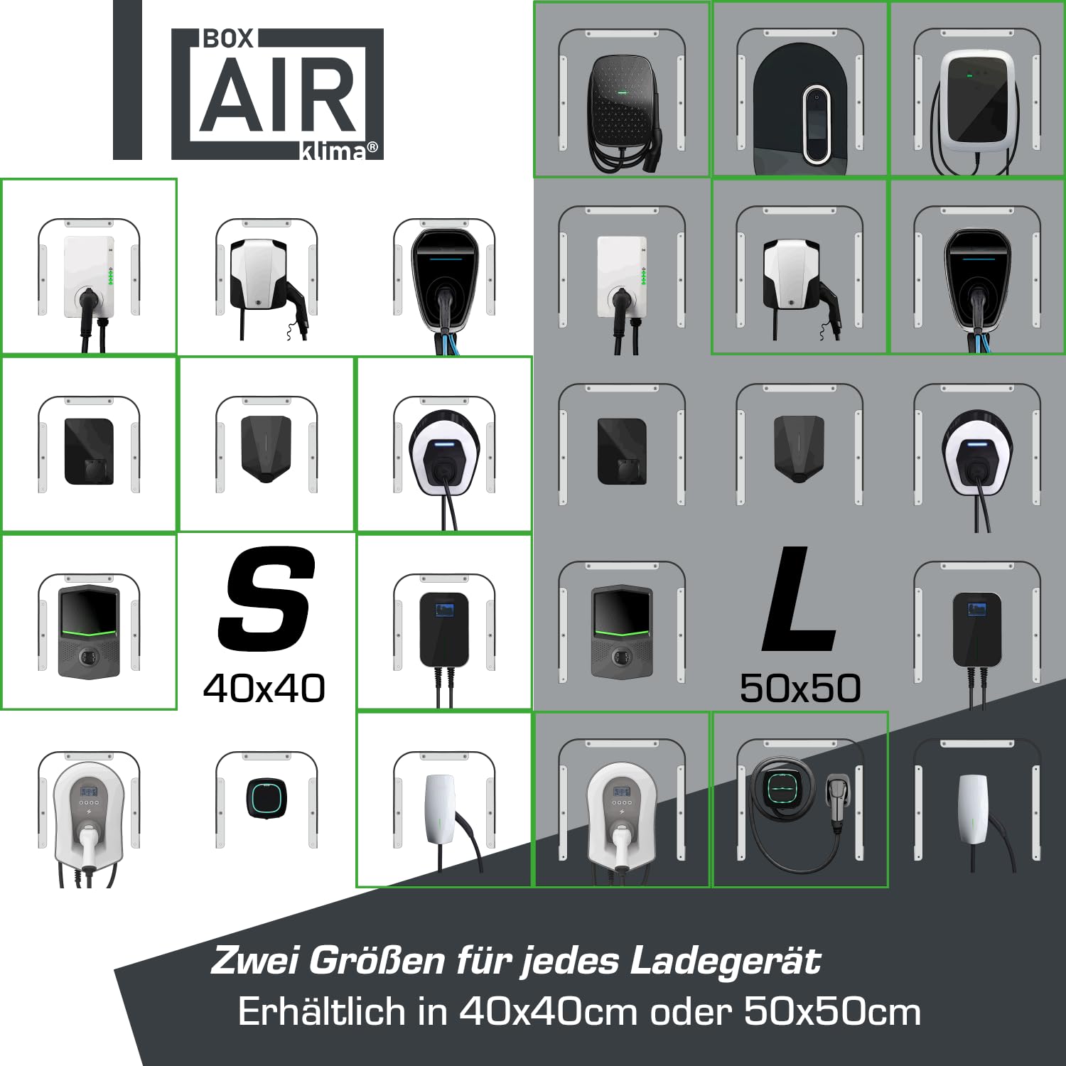 Wallbox Wetterschutz - Schutzdach für e-Auto - Regenschutz UV-Schutz - Robuste Wallbox Abdeckung - Aluminium-Verbundmaterial, Wetterfest Zubehör Ladesäule