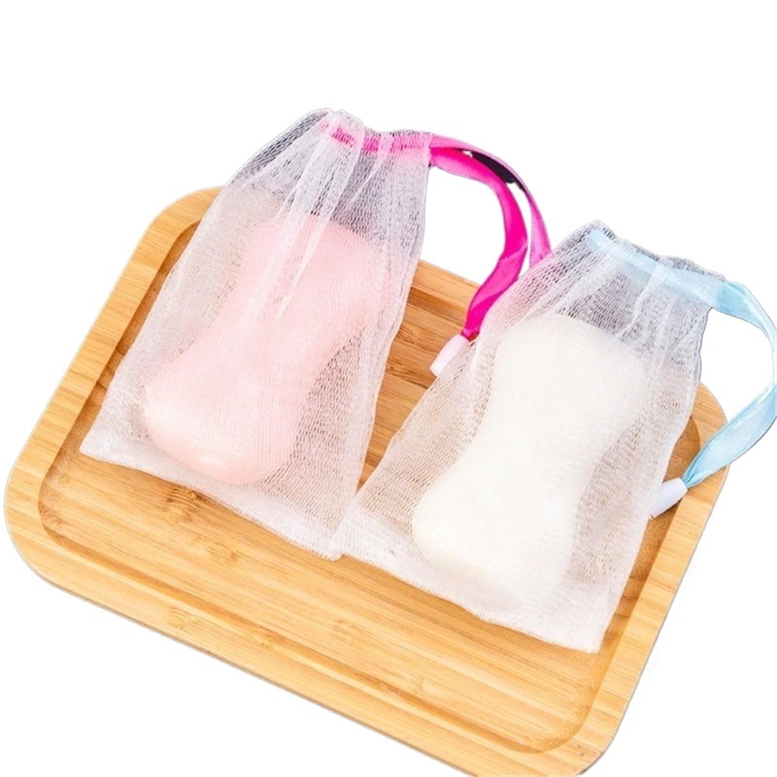 Zhsoao One Color 30Pcs Double-Layer Soap Saver Bag For Bath & Shower