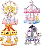 MEIEST 4 PCS Mini Amusement Park Building Blocks Set,Simulation Architecture Collection Particle Construction Building Bricks Toy (Amusement Park)