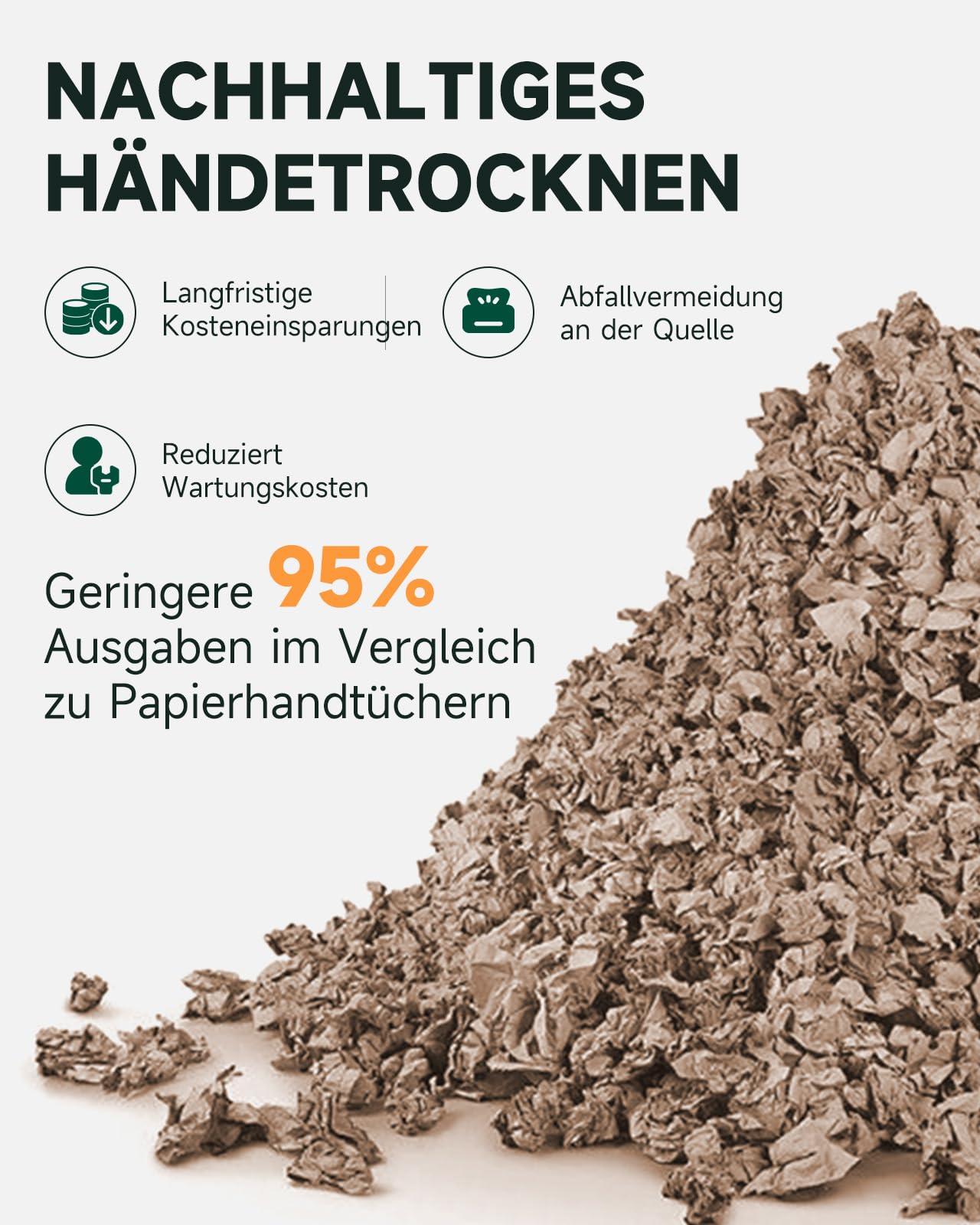 anydry IronStorm 2815 Gewerblicher Händetrockner mit HEPA-Filter 1600W Edelstahl gebürstet Matt Schwarz