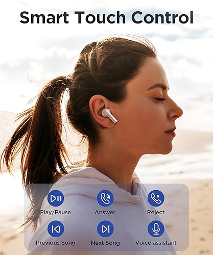 Miniatura 3 de PISEN Auriculares intrauditivos inalámbricos  P1 Bluetooth 5.3 HiFi estéreo Bluetooth auriculares Bluetooth con micrófono intrauditivo, IPX5
