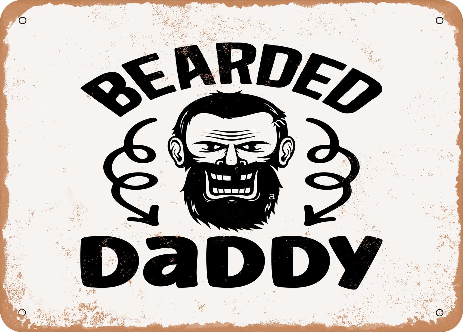 Metal Sign - Bearded Daddy - Vintage Look Sign home decor