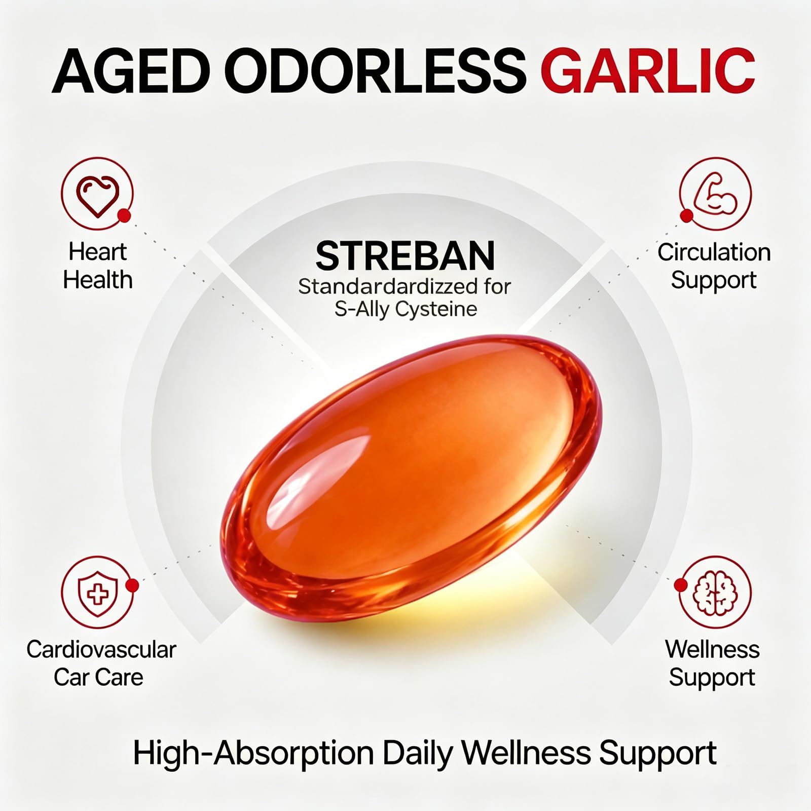 Aged Garlic Extract 600mg Softgels, Odorless Garlic Supplement (1) — Amazon image 6