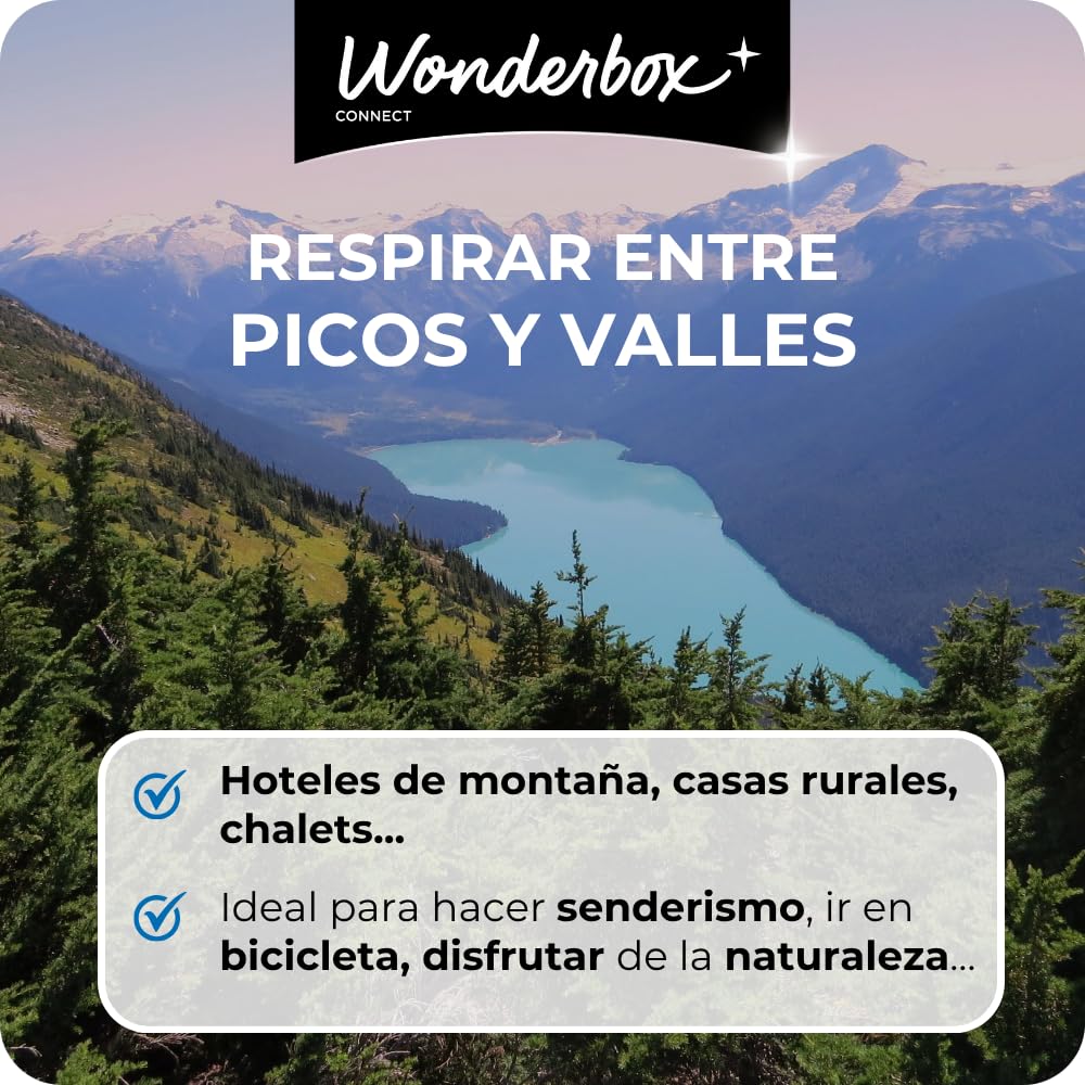 WONDERBOX – Cofre Regalo Escapada a la montaña - De 1 a 2 Noches para 2 Personas - Escapada para Parejas - Regalar experiencias - Hoteles para desconectar y conectar con la Naturaleza