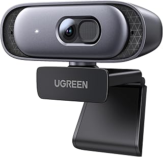 UGREEN Webcam 2K 30FPS FullHD USB A Cámara PC Dos Micro Incorporada Cancelación de Ruido Rotación 360 Grados Plug Play Windows MacOS Linux Soporta Streaming Youtube Llamada Video Zoom Videoconferencia