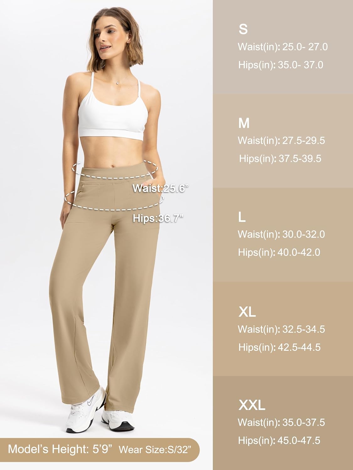 SEVEGO Tall Women's 32/34/36 Inseam Wide Leg Yoga Pants High Waist Stretch Dress Casual Long Sweatpants with Pockets - Image 6