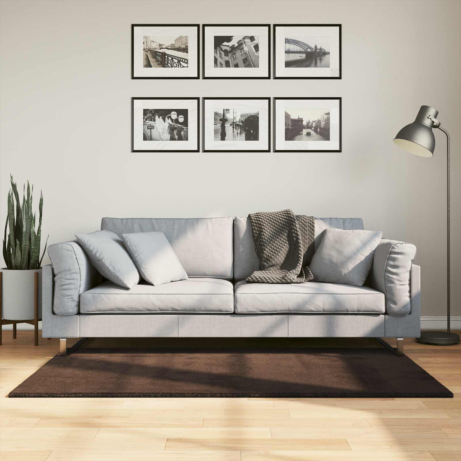 Teppich Waschbar 150x80 cm Braun Innenteppich HUARTE