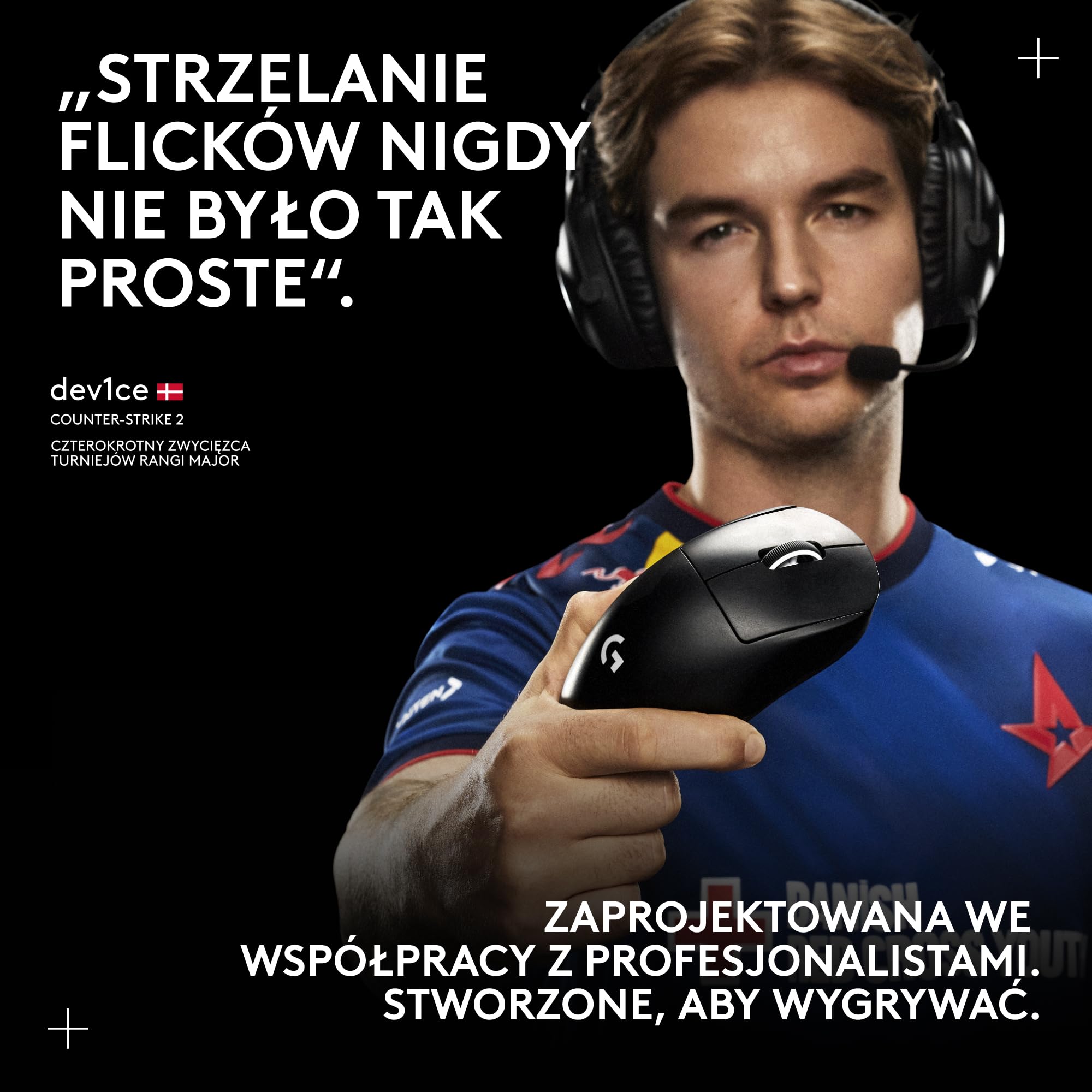 Logitech G PRO X SUPERLIGHT 2 DEX bezprzewodowa mysz do gier | Mysz praworęczna 60 g, 5 pr. przycisków, USB-C, czujnik 44 tys. DPI, polling do 8 kHz, PC/Mac - Biały