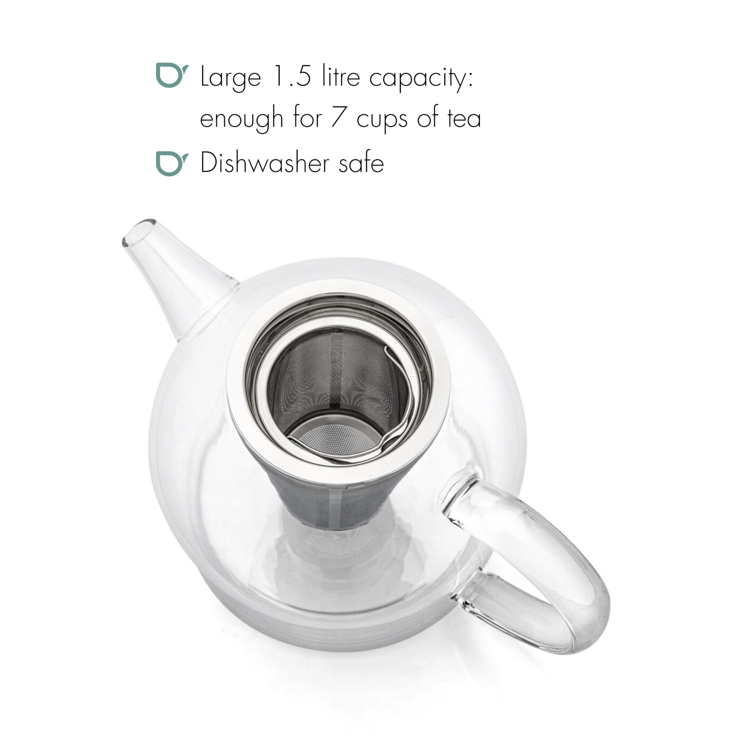 Bredemeijer - Tetera de cristal Minuet Santhee - 1,5 litros