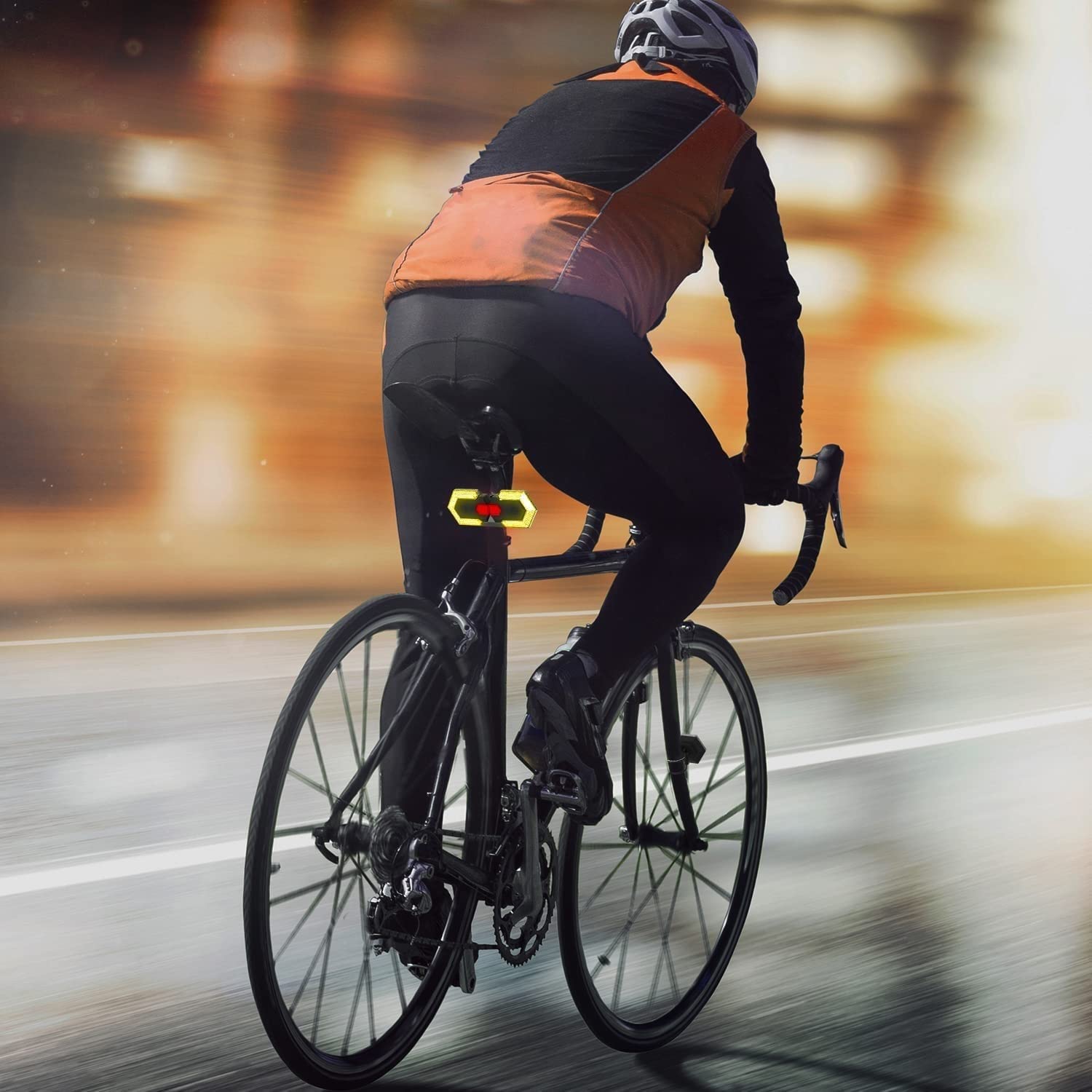 Inteligentne kierunkowskazy rowerowe - zdalnie sterowany kierunkowskaz, przednie i tylne światła, kierunkowskaz LED, wodoodporne światła ostrzegawcze - migające światła bezpieczeństwa
