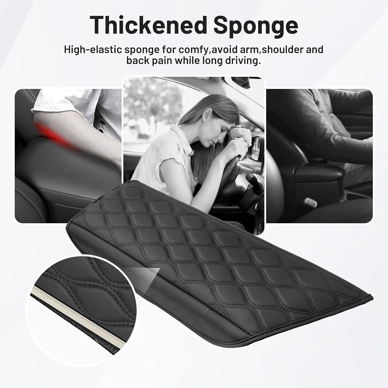Autorder Center Console Cover for 2018-2024 Toyota Camry Accessories Leather Armrest Cushion Cover Anti-Scratch Middle Console Pad for Cat Dog Pet