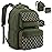 Large Diaper Bag,29L-45L Expandable Diaper Bag Backpack for 2 Kids/Twins Baby Stuff, with Removable Cross Body Bottle Bag for Mom/Dad,Stylish Baby Bag Gift for Boys/Girl-Army Green