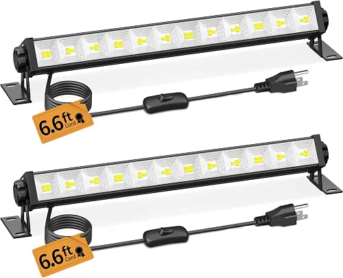 40W LED Shop Lights, 5400LM Plug in Garage Light, 6000K