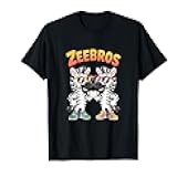 Zeebros Cute Zebra Duo Design for Zebros Lovers T-Shirt