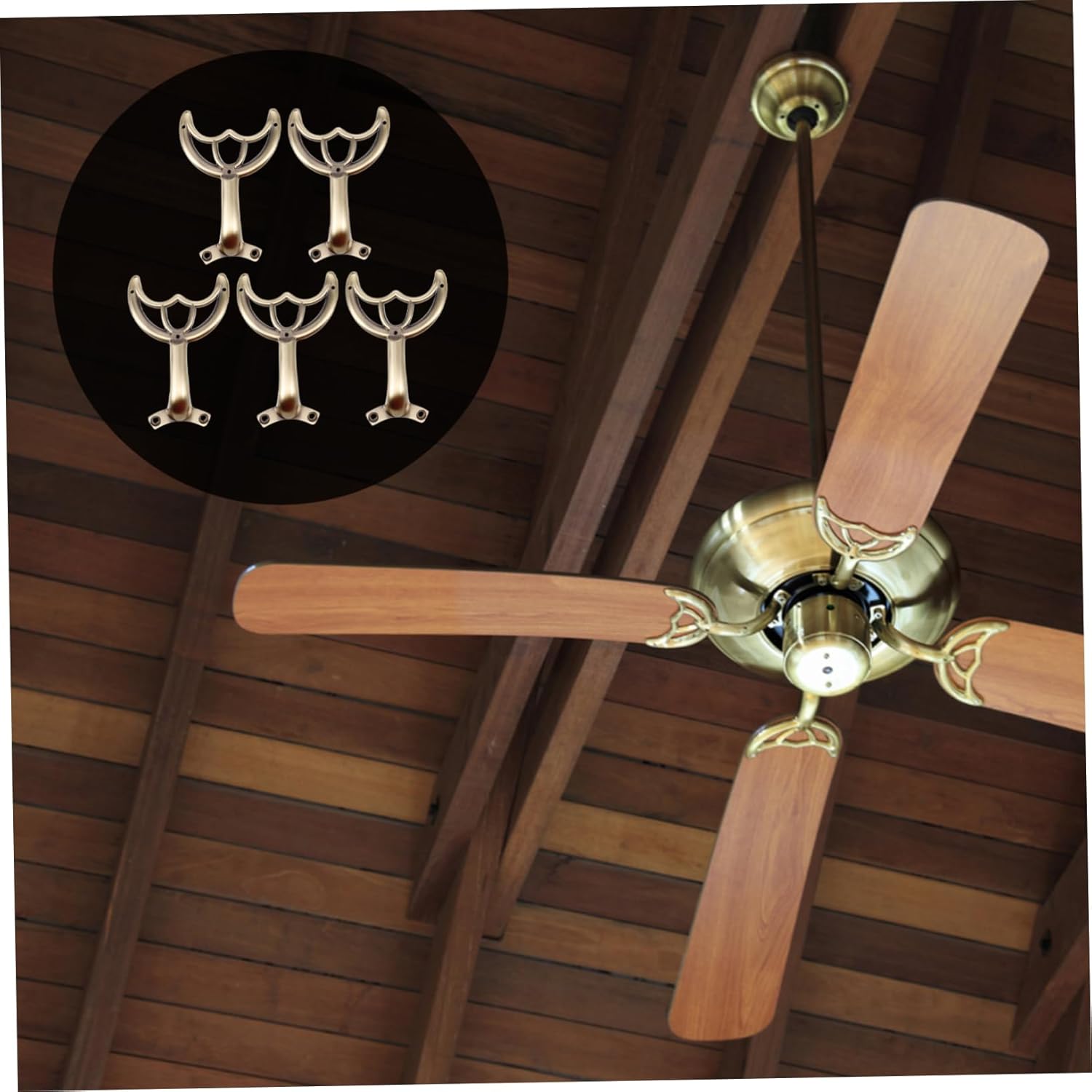 5Pcs Ceiling Fan Blade Arm Replacement Supports Connectors for Ceiling Fan Blade Stabilization and Repair Accessories Compatible with Standard Ceiling Fans