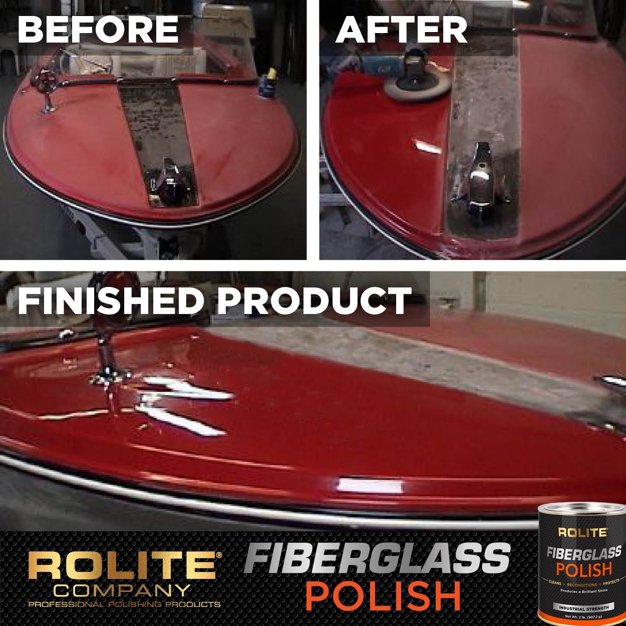 Buy Rolite Fiberglass Polish (2lb) for Removing Water Spots, Staining