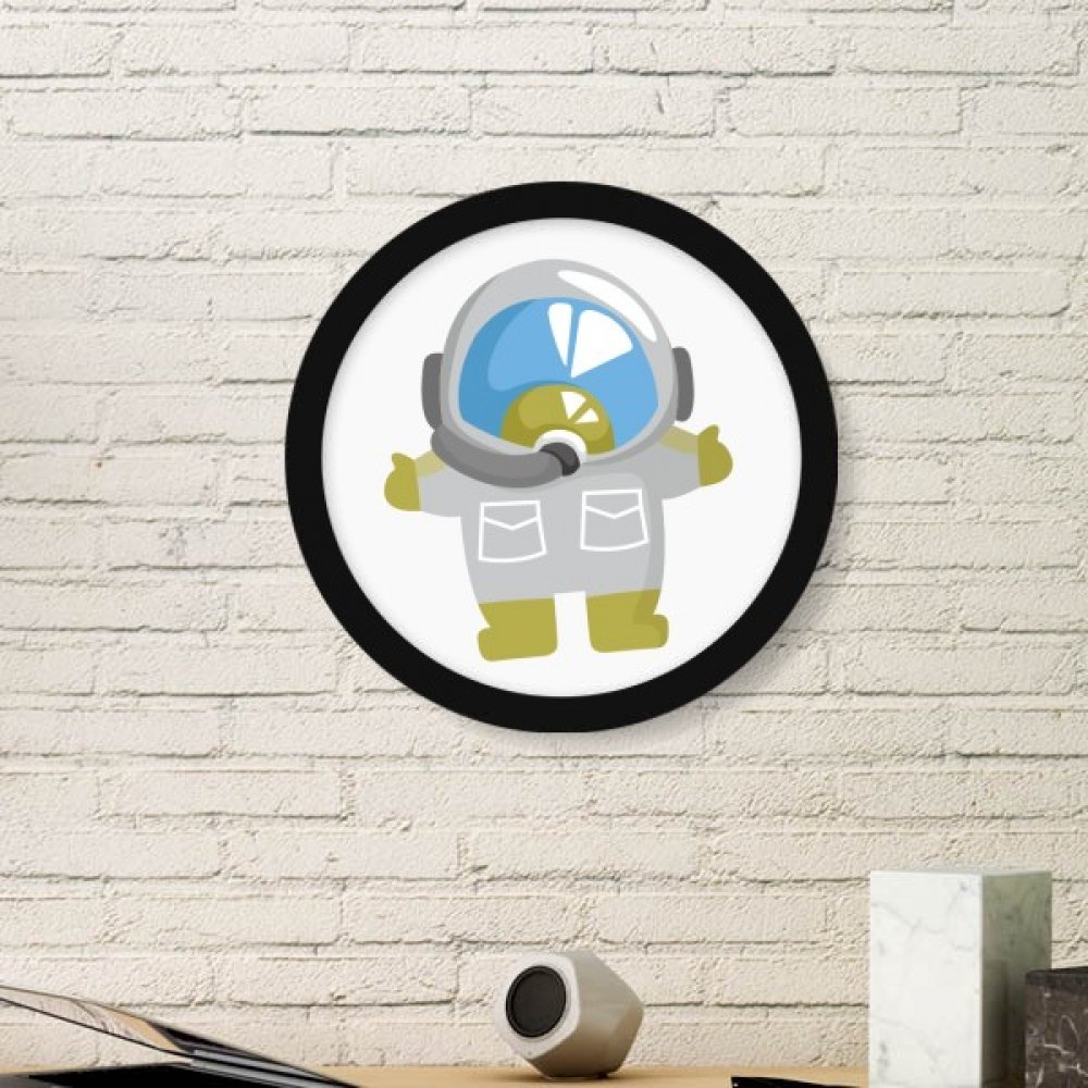 Astronaut Peintures Stickers muraux image ronde univers et alien cadre noir deco maison