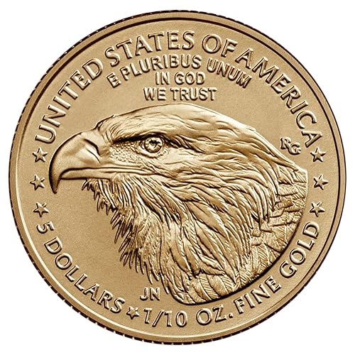 Miniatura 4 de 1986 - Present (Random Year) 1/10 oz Gold American Eagle Brilliant Uncirculated Coin (Type 1 or Type 2) with Certificate of Authenticity $5 BU