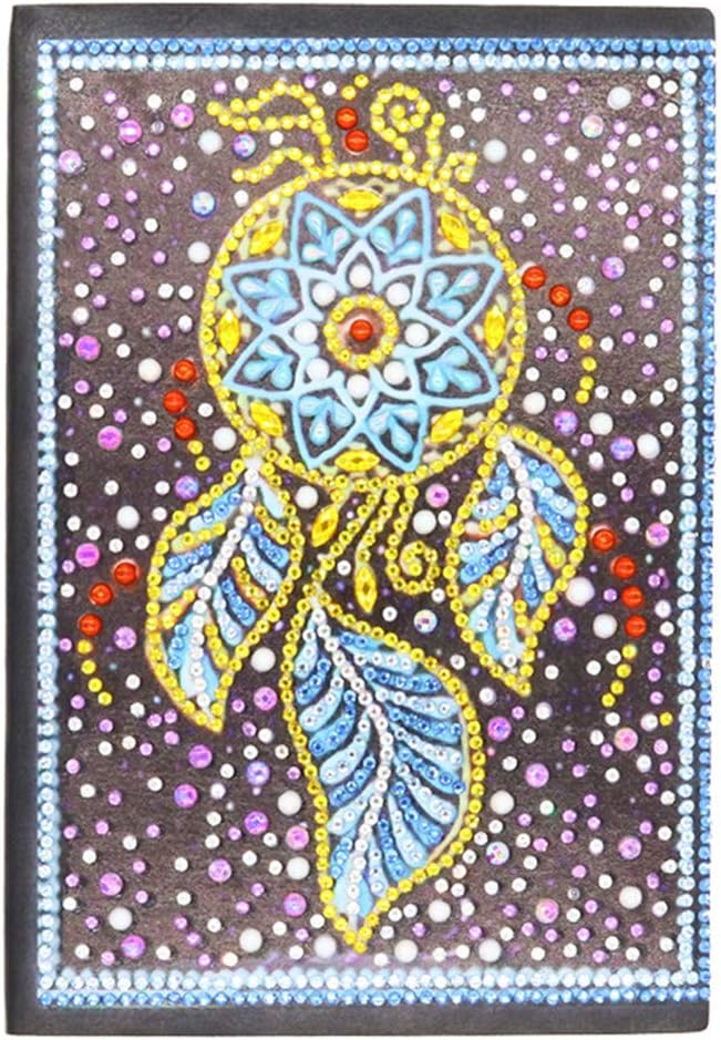 DIY Diamond Art Cross Stitch Notebook Lined A5 ,Writing Note Book Secret Diary for Girls Sketch Books for Adults Journals for Men Creative Gift Dream catching Decor Gift 60 Sheets,120 Pages