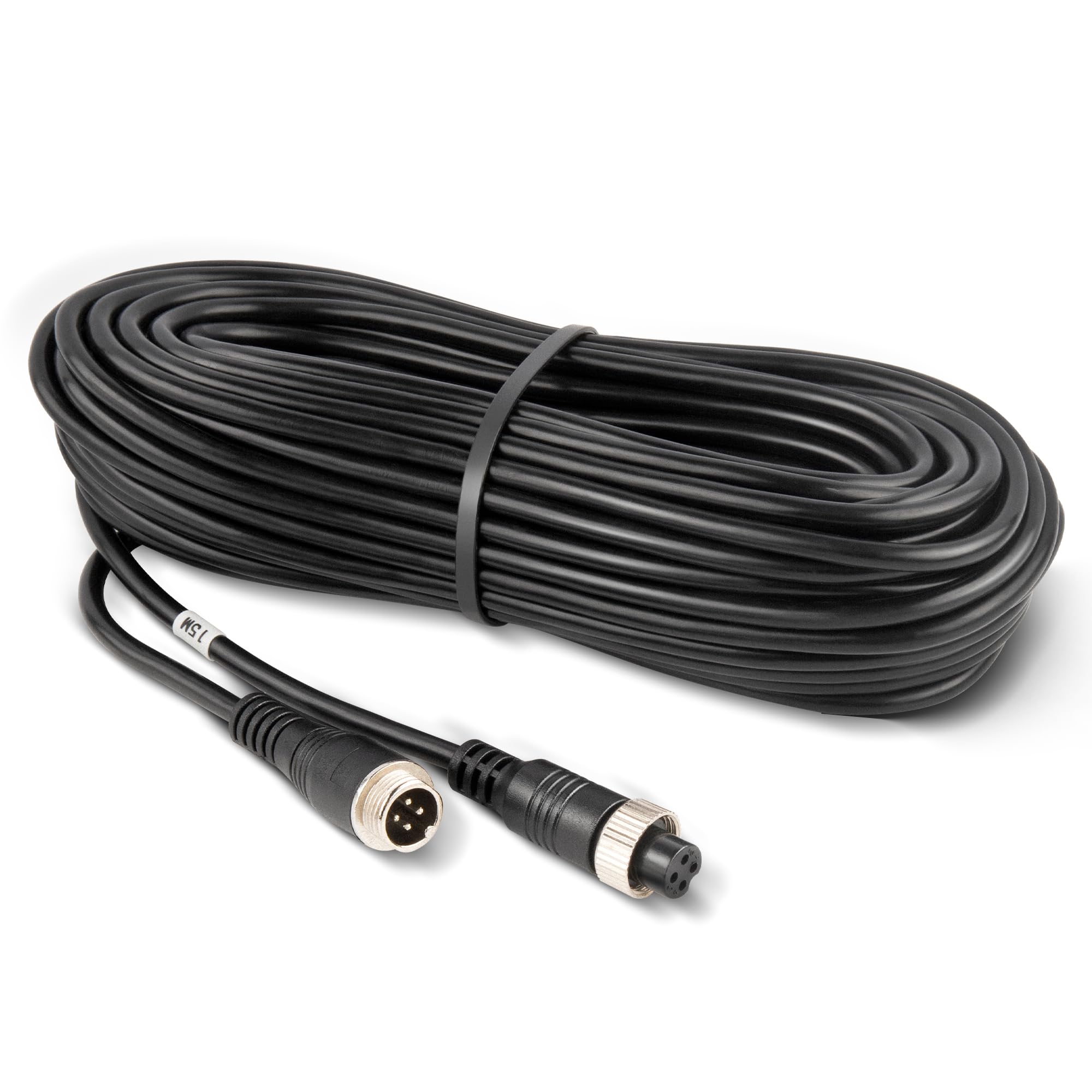 EWAY 4 Pin Aviation Extension Cable (50FT/15M) Backup Camera Cord Car Video 4PIN Aviation Connector Wire for Vehicle Car Camper Bus Van Truck Motorhome Trailer RV Reverse Rearview Monitor CCTV System