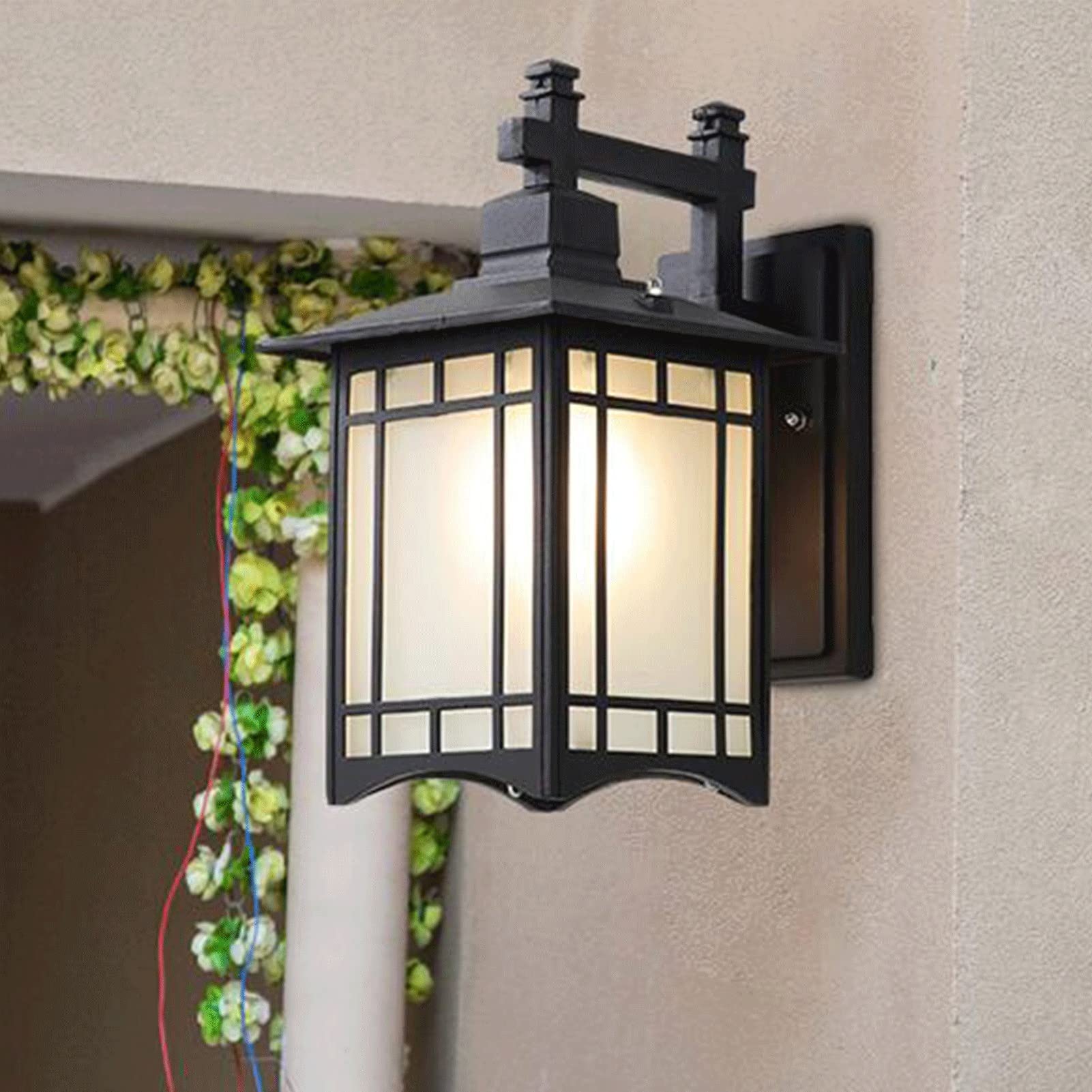 Industriële buiten muurlamp Jessy - zwart