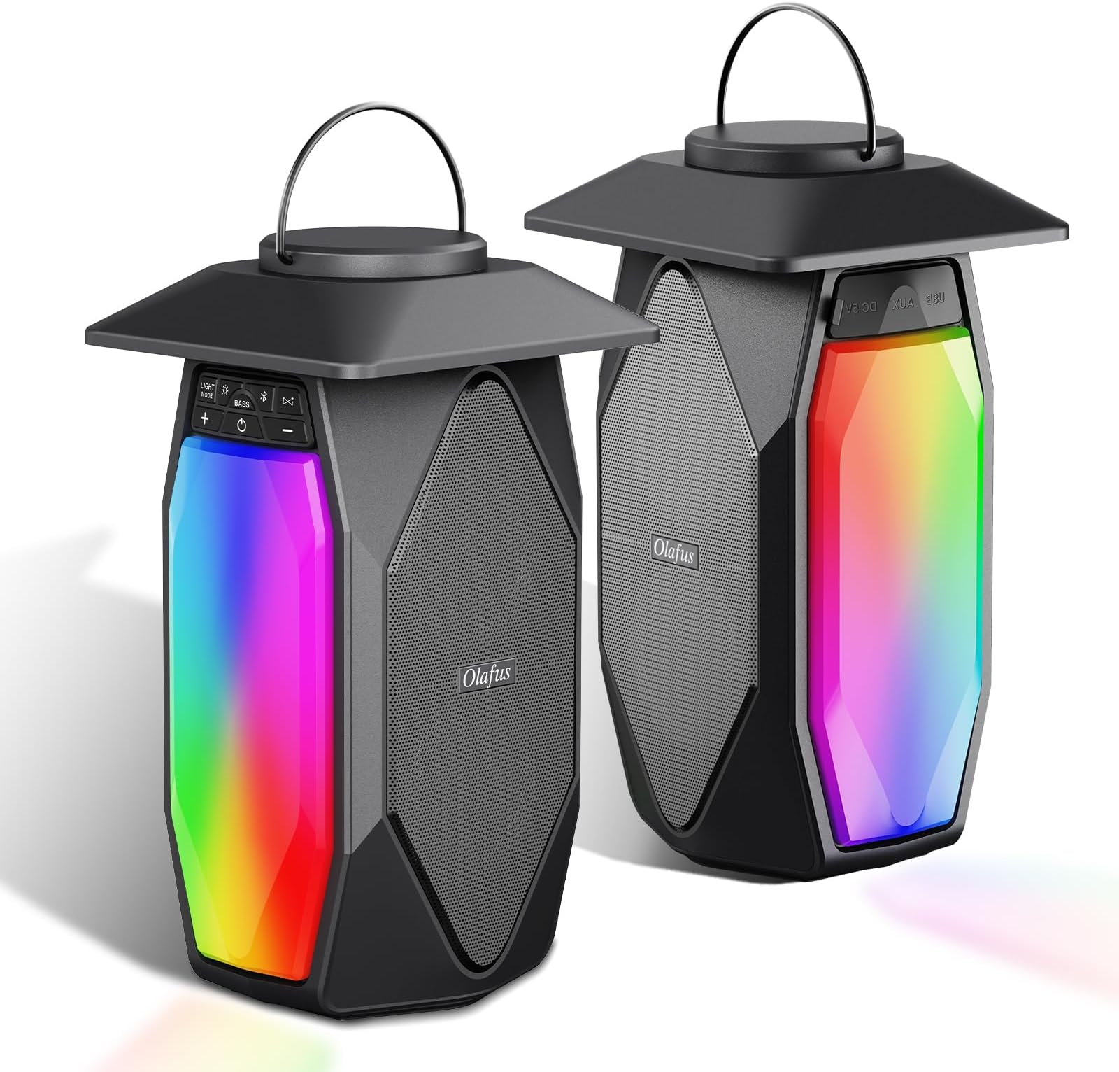 Olafus Outdoor Speakers Bluetooth 2 Pack, 50W True Wireless
