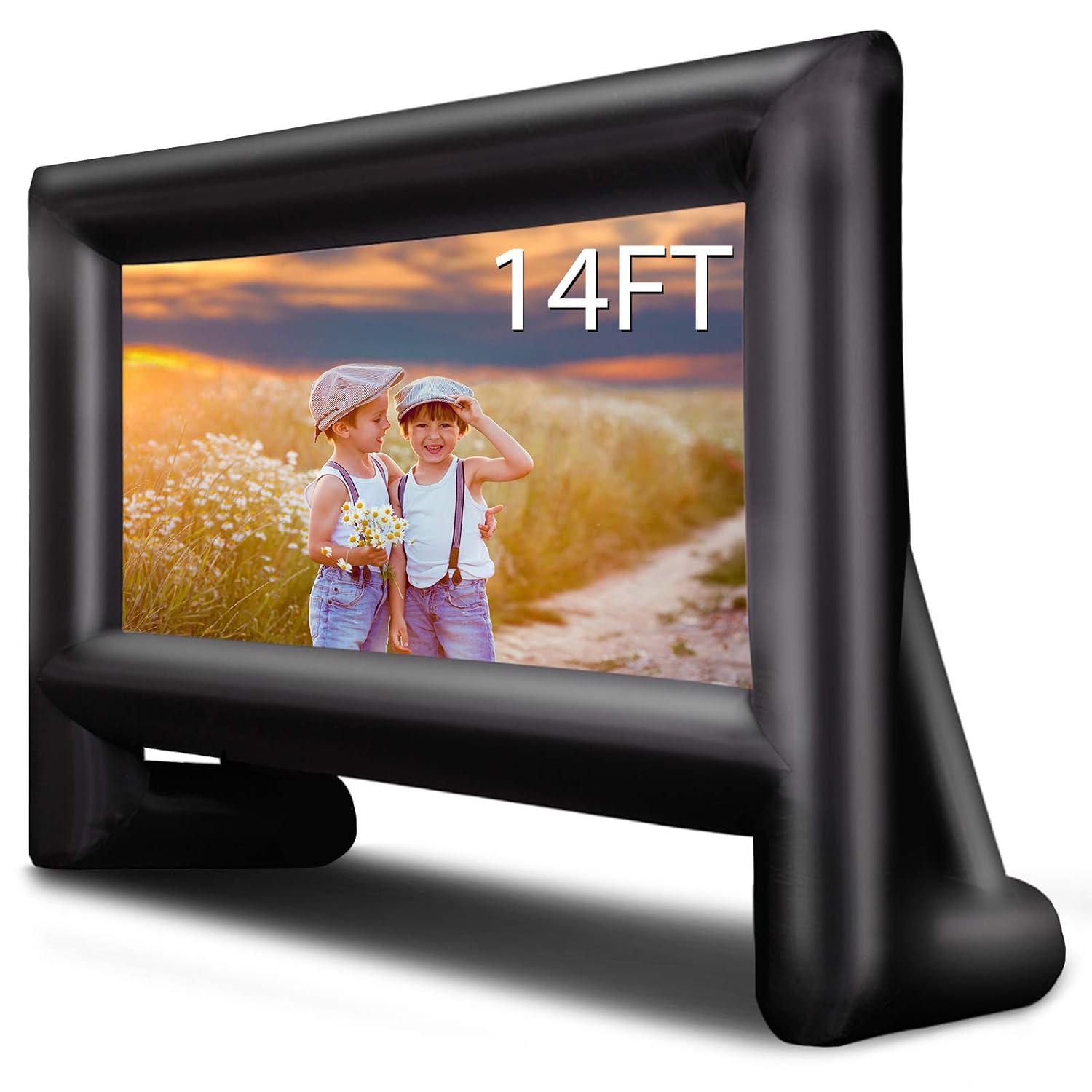 OUTTOY 14 Feet Inflatable Projector Screens, Inflatable Movie Screen Outdoor Blow Up Movie Screens Supports Front and Rear...