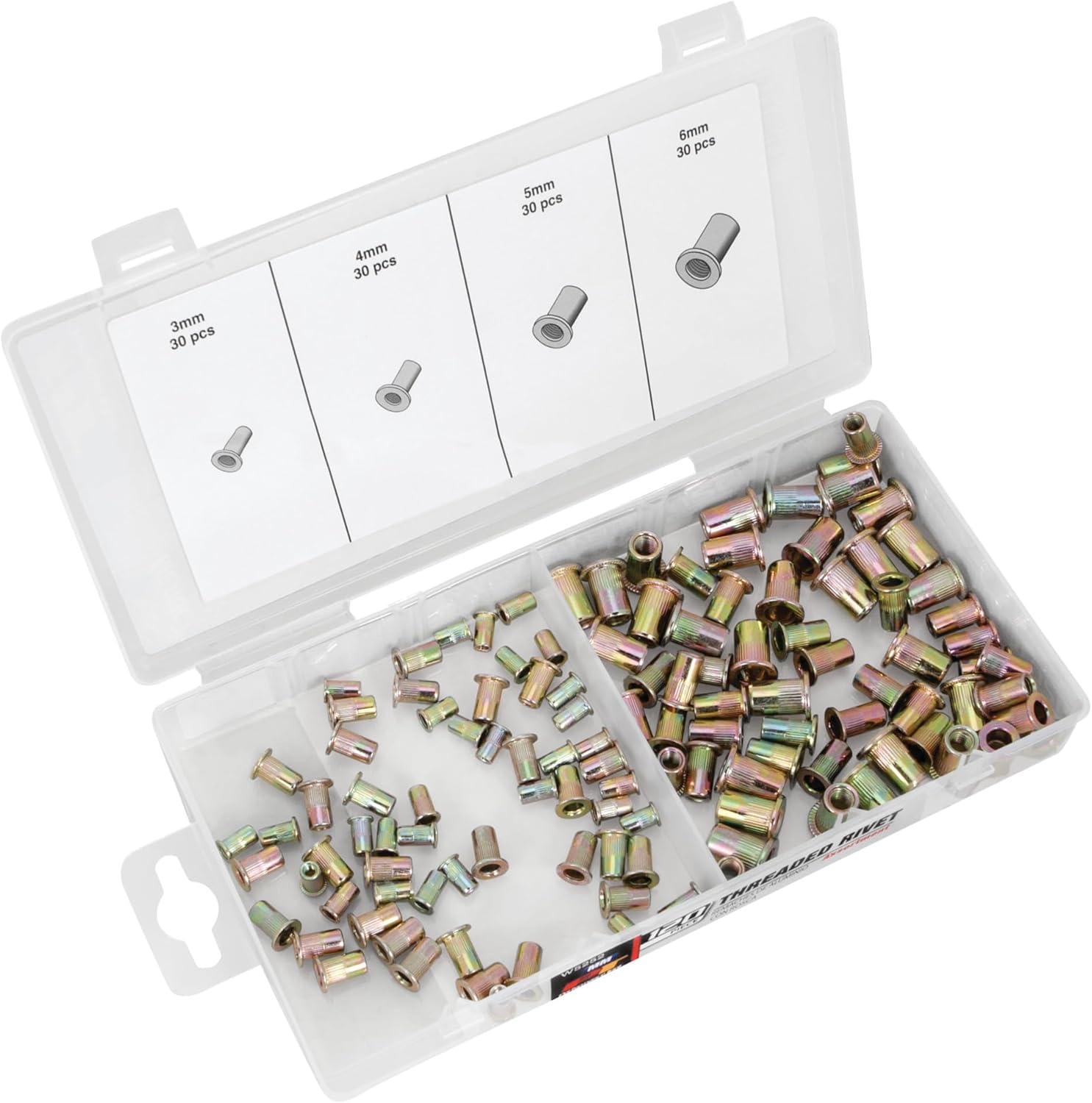 Performance Tool W5252 Rivet Assortment (120pc Metric Threaded)