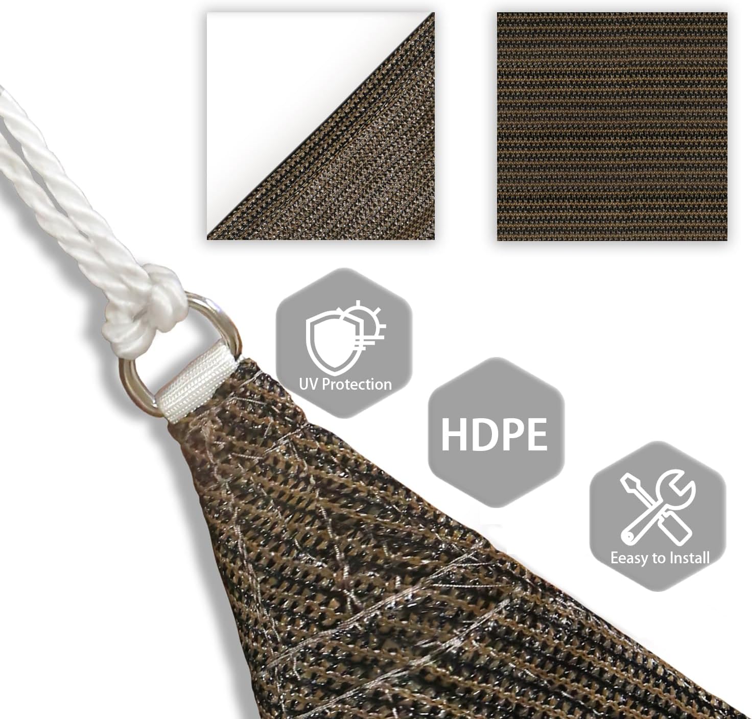 8' x 8' x 11.3' + 11' x 11' x 11' Shade Sail, Bundle