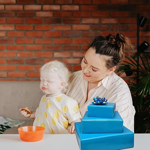 Miniatura 7 de Dtiafu Papel de regalo azul para hombres, niños y niños, papel de color sólido para cumpleaños, bodas, Navidad, baby shower, 20 x 28 pulgadas por