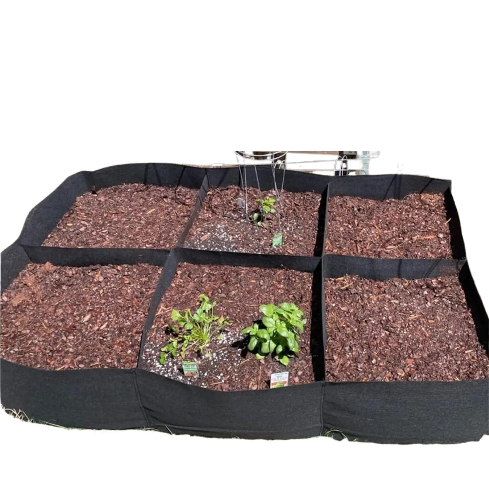 DCUIPG 3Pcs 4x2x1ft Fabric Raised Garden Bed, 55 Gallon Grow Bag For Herbs, Flowers, Vegetables - Easy Setup for Vegetables