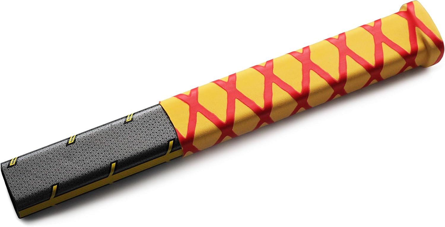 Advanced Hockey Stick Grip - Better Grip for ice Hockey Sticks, one Size for Youth and Adult Stick, Great Alternative to Hockey Tape (Yellow-red) : Sports & Outdoors