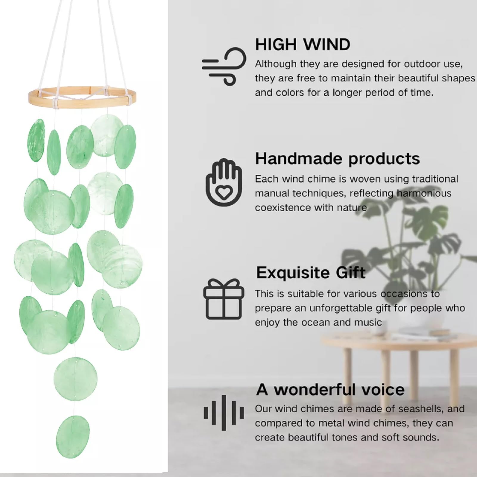 Carillon à Vent - Coquillage Papillon Carillons De Vent, Nacre