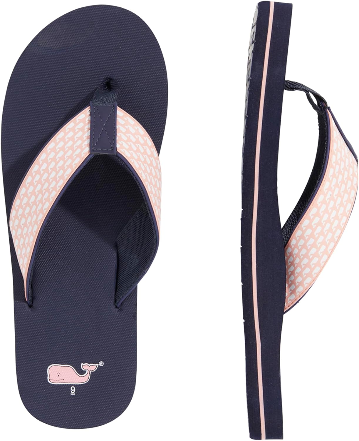 vineyard vines Women's Micro Whales Classic Flip Flops