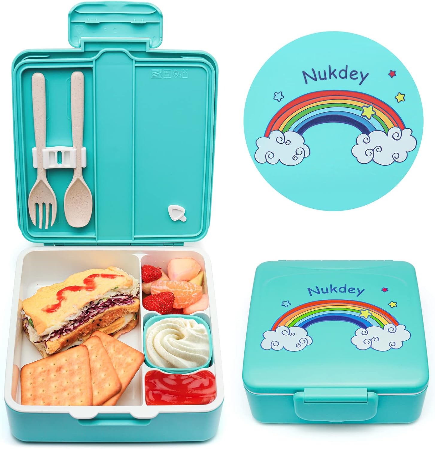 Lunch Box, Bento Box for Lunch, Lunch Container with Sauce