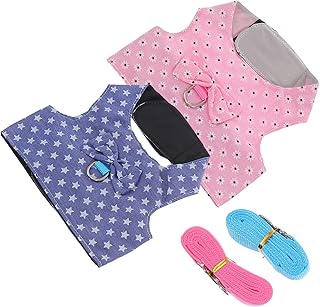 CIYODO 2 Conjuntos De Roupas De Coelho Arnês De Rato E Trela Arnês De Coelho Pequeno Arnês De Colete De Ouriço Arnês De Coelho Bonito Arnês De Coelho E Trela Arnês De Colete Com Trela
