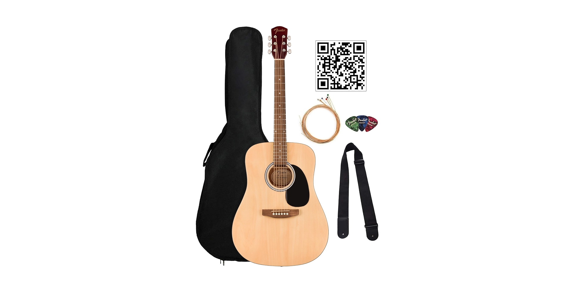 Amazon.com: Fender Dreadnought Acoustic Guitar - Natural