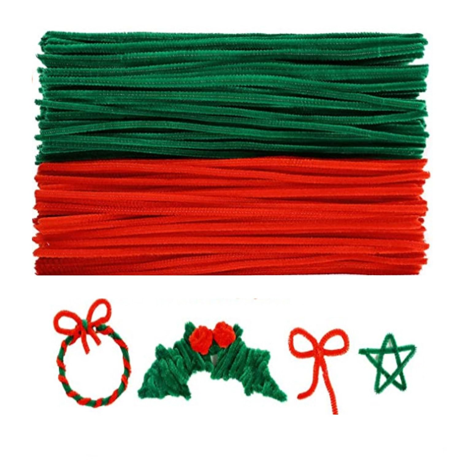 Scovolini Per Alberi Di Natale Fai-da-te – Kit Decorativo Verde, Per Creare Addobbi Natalizi Artigianali