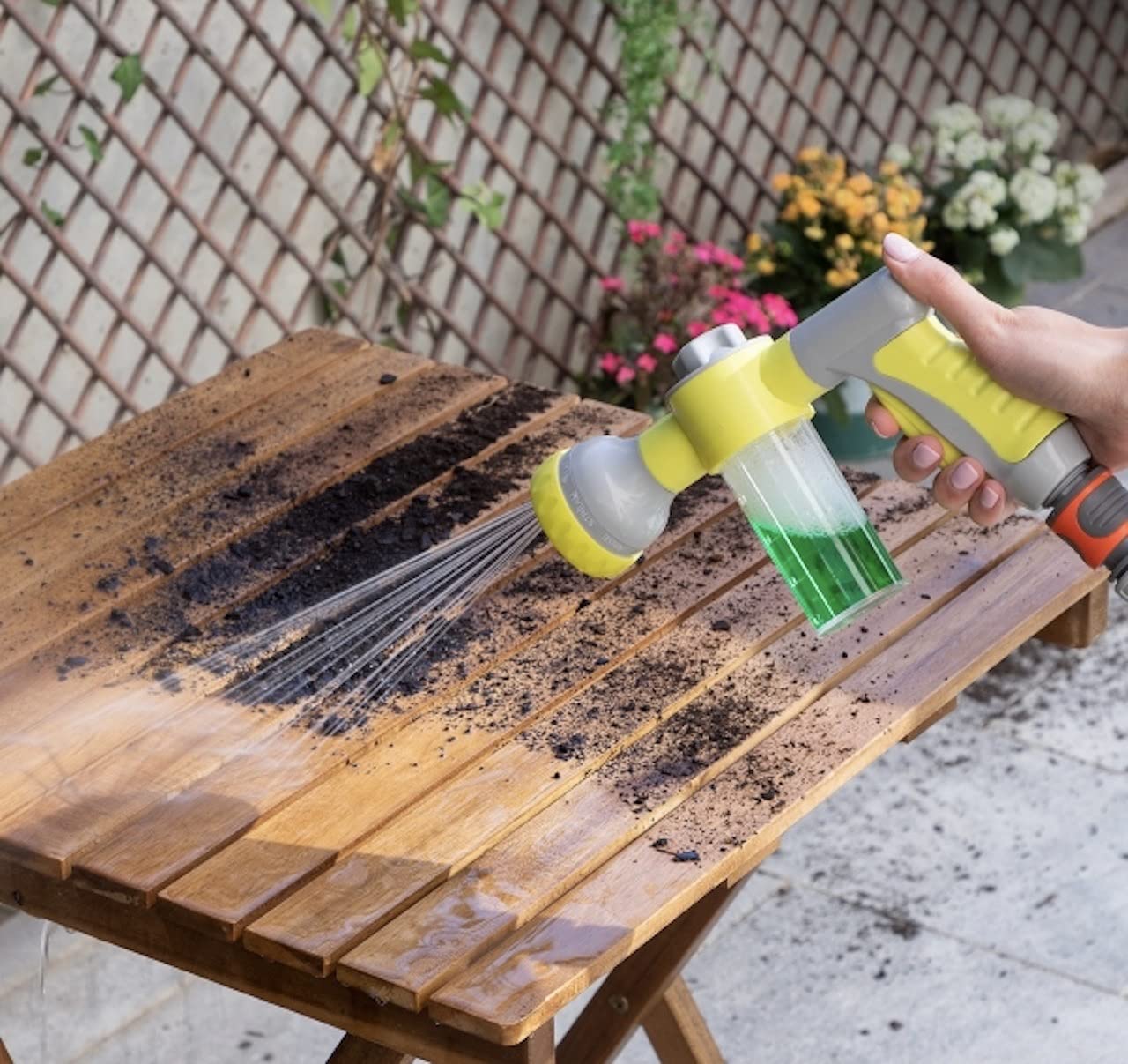 Pistola Spray Acqua Giardino Portable Auto Lancia a Schiuma Pistola di Acqua ad Alta Pressione 3 Grade Getto Rondella dell'automobile spruzzatore di Lavaggio Utensili Vetture (Color : Yellow)