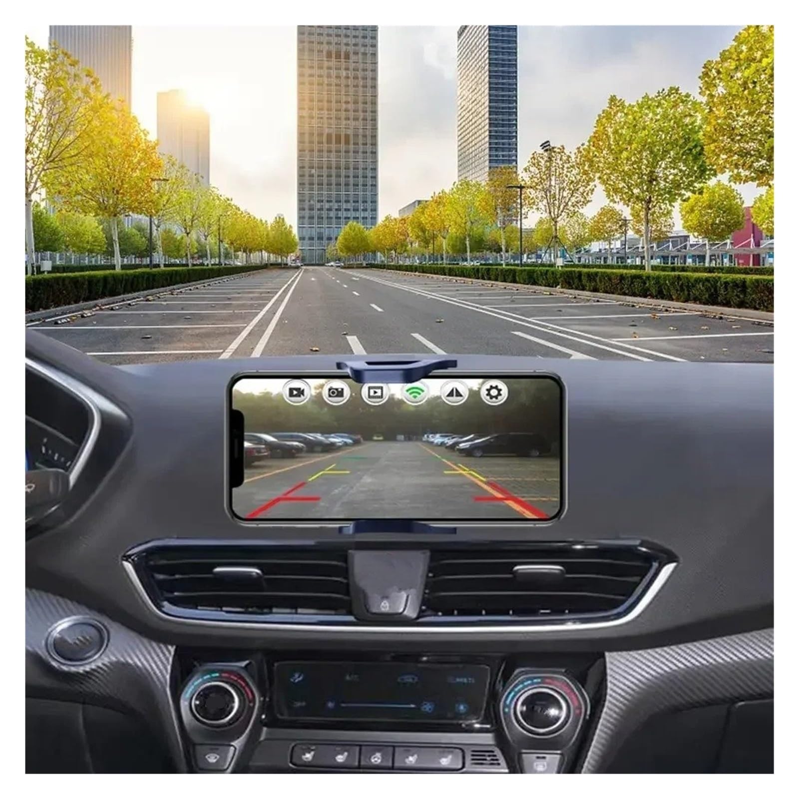 Cámara Visión Trasera para Coche WiFi HD Visión Nocturna Inalámbrica con Monitor Impermeable WiFi Cámara Trasera