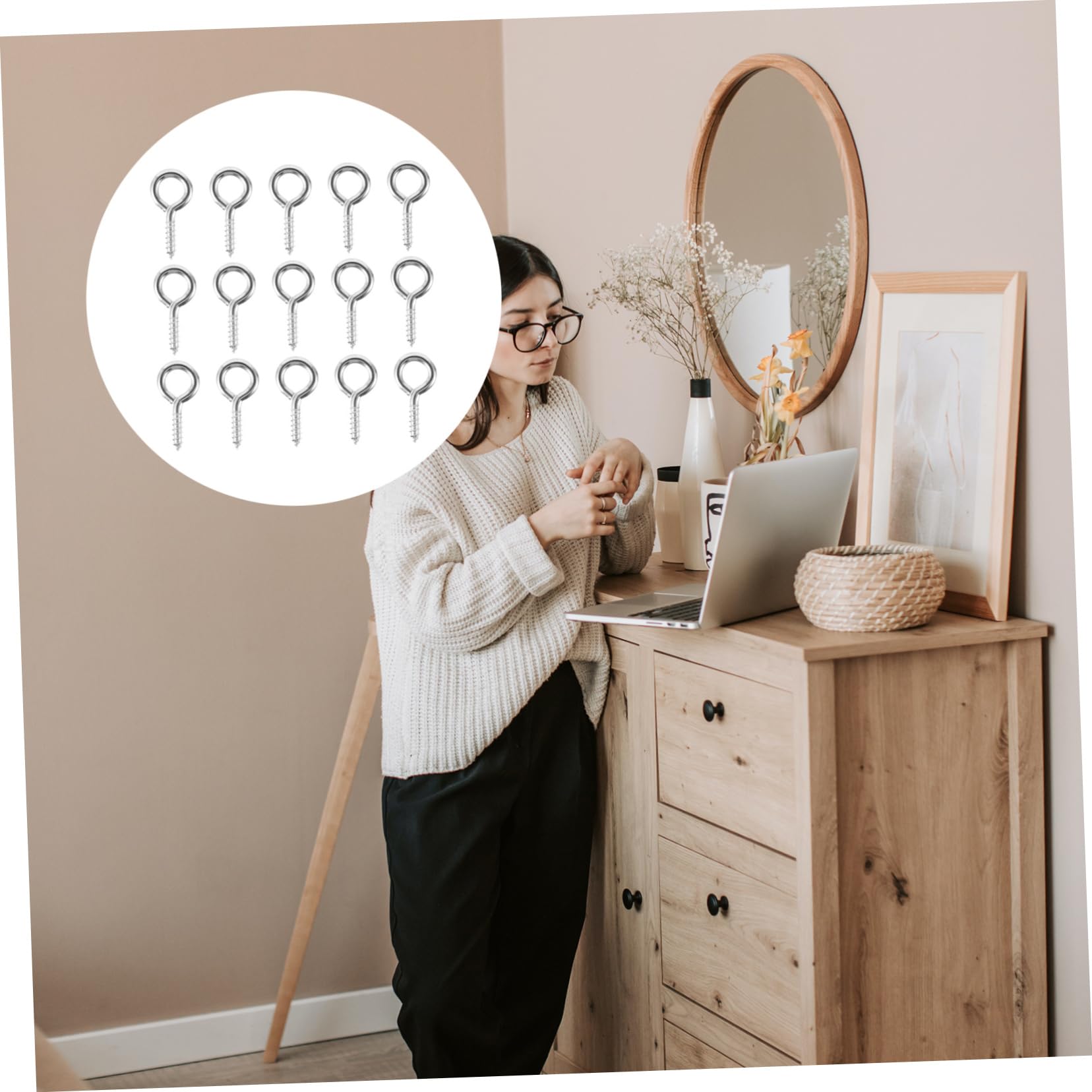 OSALADI 90 Pcs Set Sheep Eye Screw Nails Self-Tapping Nails for Sheep Eye Socket Construction Accessory Kit