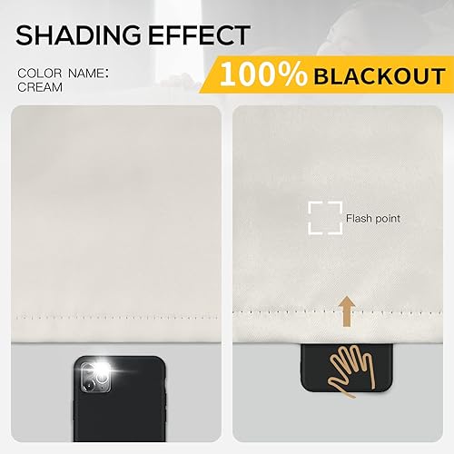 Miniatura 2 de Yakamok Cortinas opacas completas de 84 pulgadas de largo, paneles de cortina opacas para dormitorio, cortinas con aislamiento térmico con ojales