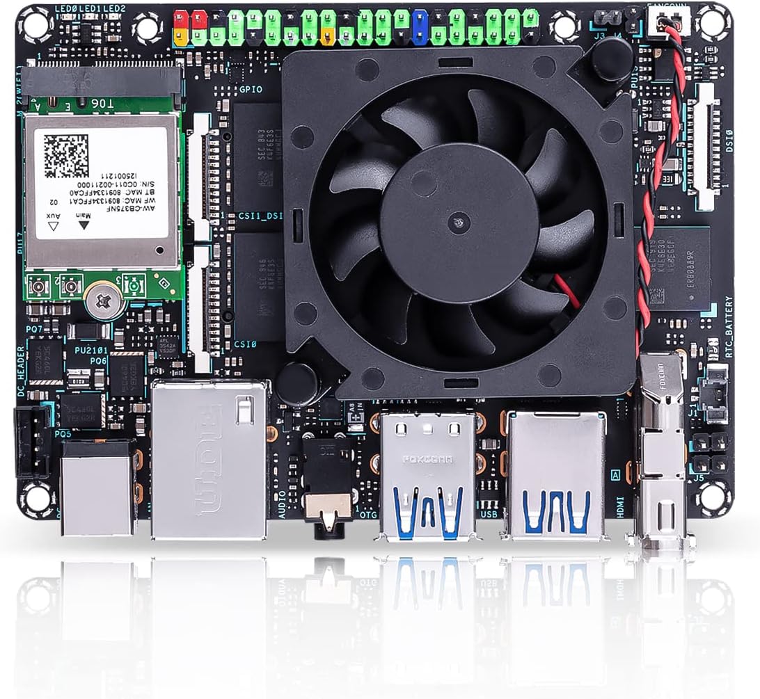 Tinker Edge R RK3399Pro Single Board Computer with 3 Tops NPU Ideal for Edge AI Computing andML Object Detection (6GB+16GB eMMC Version)
