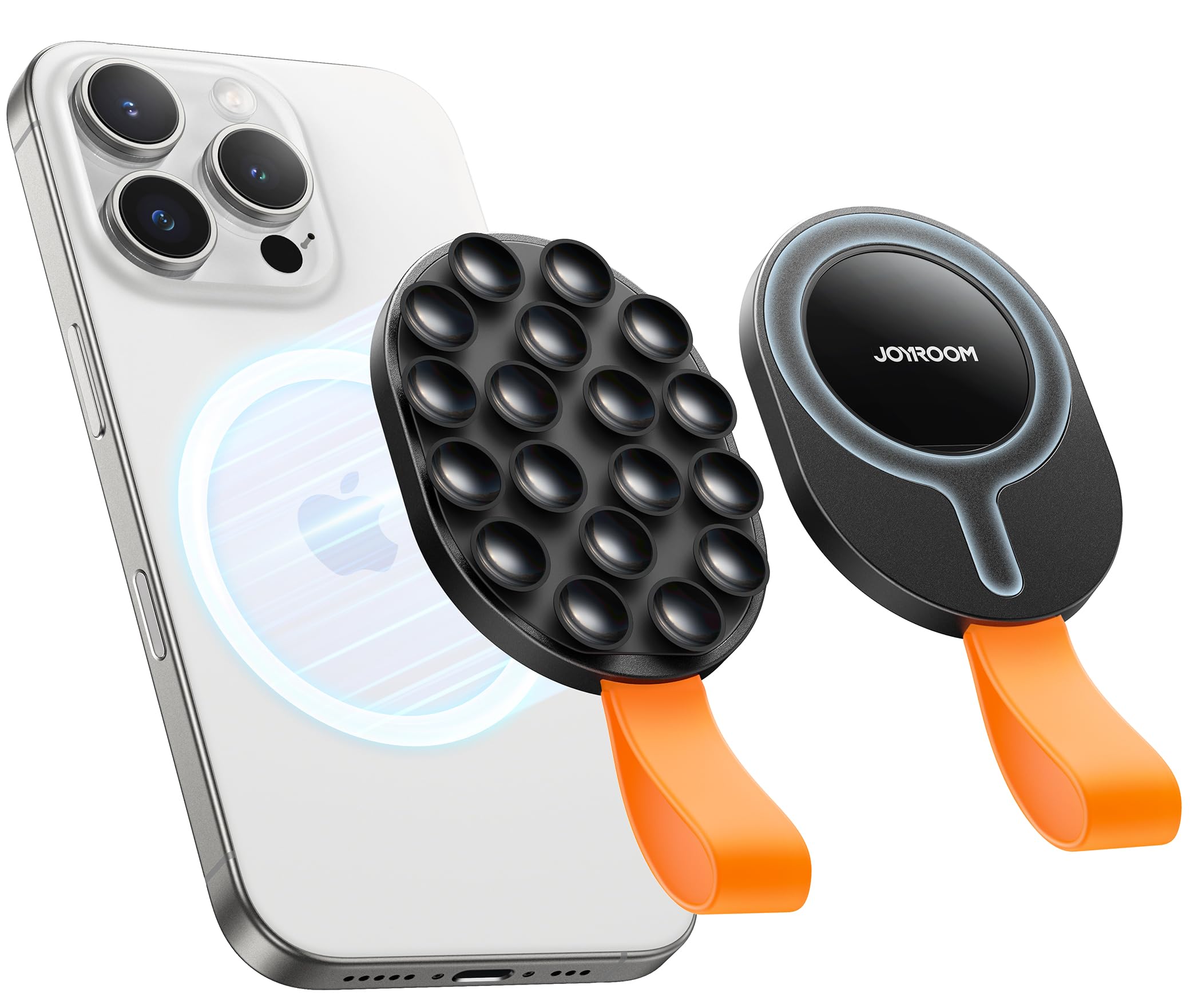 JOYROOM Magnetic Suction Cup Phone Mount, Silicone Suction Phone Case Holder, Magsafe Octo Cup Buddy Phone Grip Mount for ...