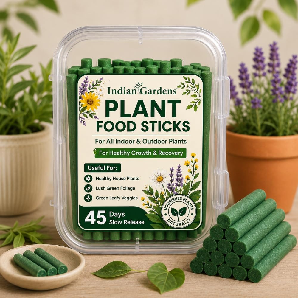 Indian Gardens - Plant Food Sticks (Pack of 40) for Indoor & Outdoor Plants | Slow Release Fertilizer Sticks | Easy to Use Plant Nutrition