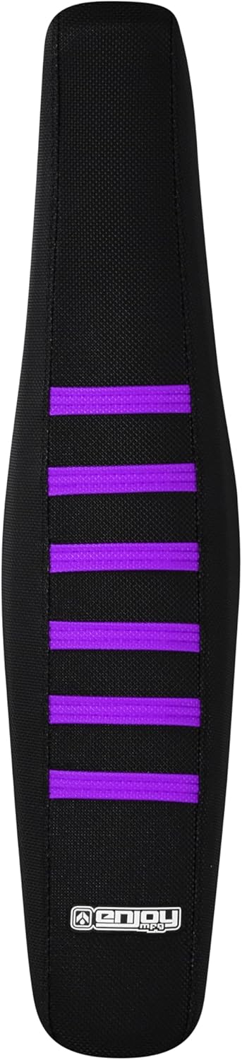 Enjoy Mfg Seat Cover - Compatible with Talaria XXX E-Bike Electric Motorcycle #407 (All Black with Color Ribs) (All Black with Purple Ribs)