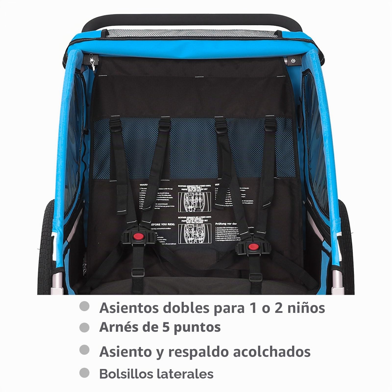 Tiggo S2 - Remolque infantil con suspensión para jogger 2 en 1, para niños, para bicicleta, giratorio 360°