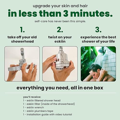 Miniatura 6 de Cabezal de ducha con filtro: el mejor cabezal de ducha con filtros para cabello y piel saludables – Suavizador de agua de alta presión para agua